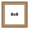 8x8 Museum-Quality Picture Frame with UV-Resistant Acrylic & Acid-Free Backing, Available in 4 Finishes - Gold, Silver, Bronze, and Black